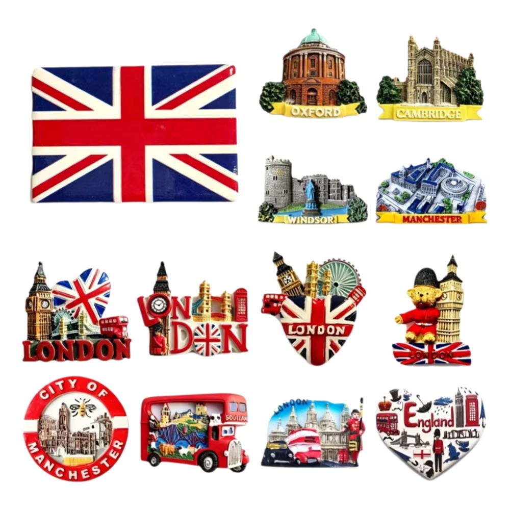 Photography Uk - 3D樹脂製イギリス都市冷蔵庫マグネット ロンドン オックスフォード ケンブリッジ マンチェスター ウィンザー