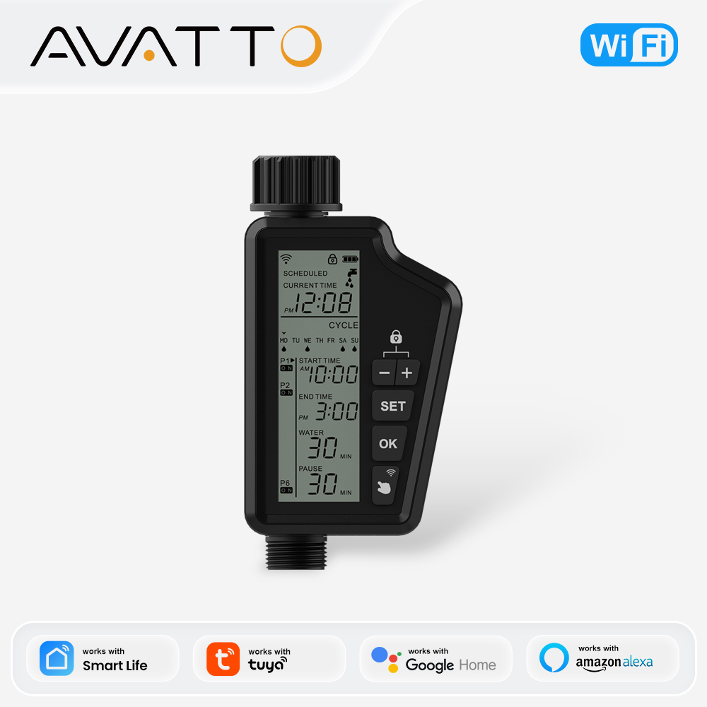 Timelapse Controller - AVATTO WiFiスマートウォータータイマー ガーデンファーム灌漑コントローラー プログラムタイマータイミング式灌漑時限散水バルブ