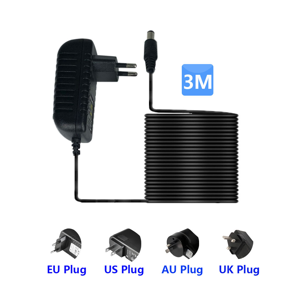 Photography Uk - DC 12V 2A 3 メートルの長さの電源アダプタ 2.1