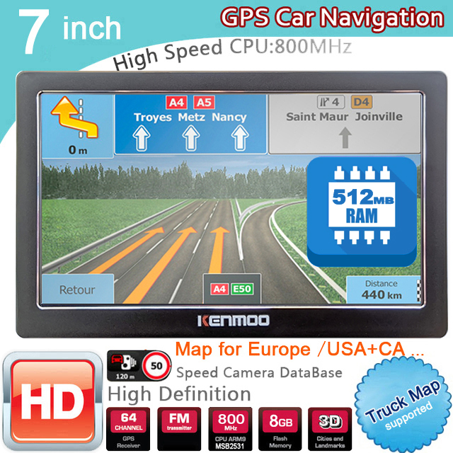 Photograph Mp3 - 7インチHD GPSポータブルナビゲーション、512MB RAM、ヨーロッパ・ロシア向け2026年版地図、車・トラック・キャンピングカー・キャラバン用ナビゲーター、生涯無料アップデート