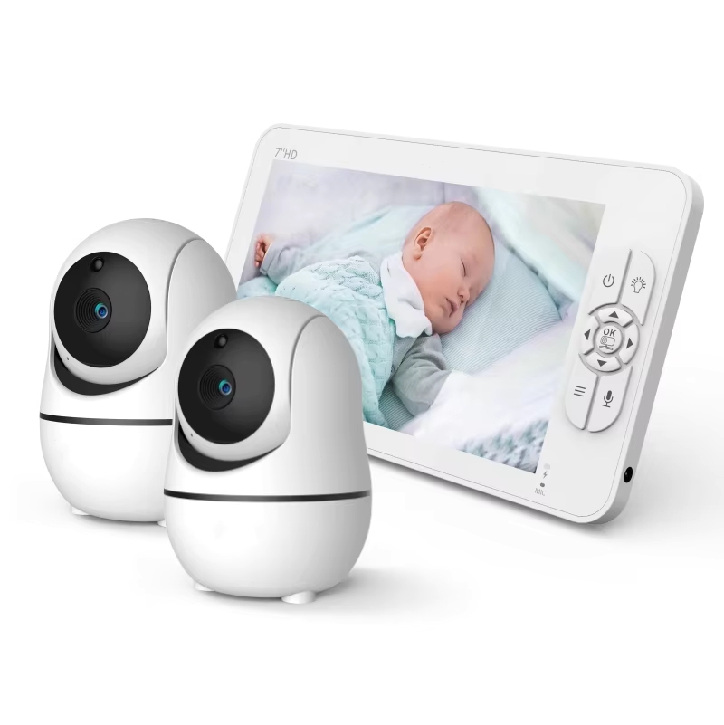 Photography Uk - SM70V2 1080P HD分割画面ビデオベビーモニター、WiFi不要、ベビーカメラモニター、ハック防止、リモートズーム/パン/チルト、4000mAhバッテリー
