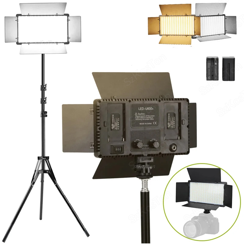 Photography Umbrella Lighting Kit - U800 u600 LEDフォトスタジオキット,写真パネル,ライブYouTubeビデオ用ランプ