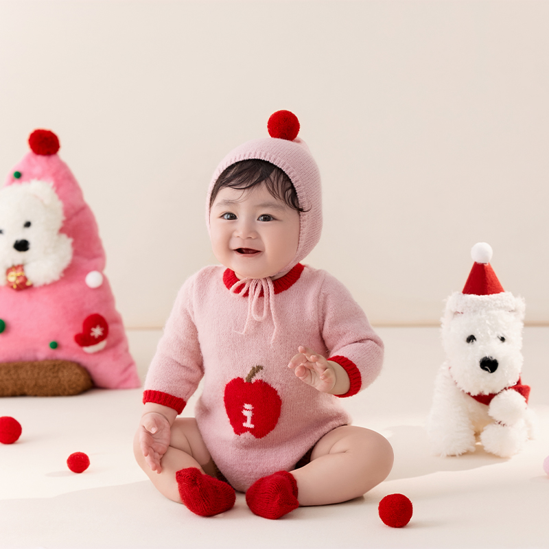 3-4ヶ月の赤ちゃんかわいいジャンプスーツロンパース新生児写 - Photography Outfits のレビューと価格