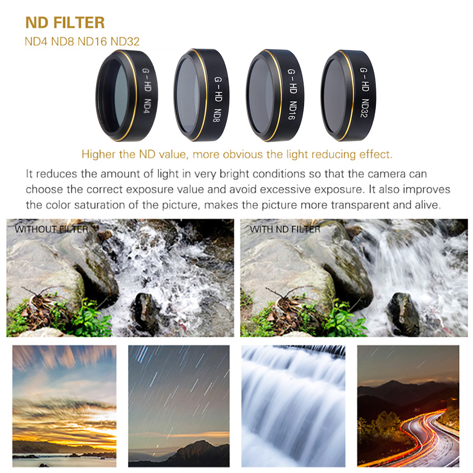 ドローンフィルターファントム 4 プロ V2.0 ND 4  - Nd Filter Set のレビューと価格