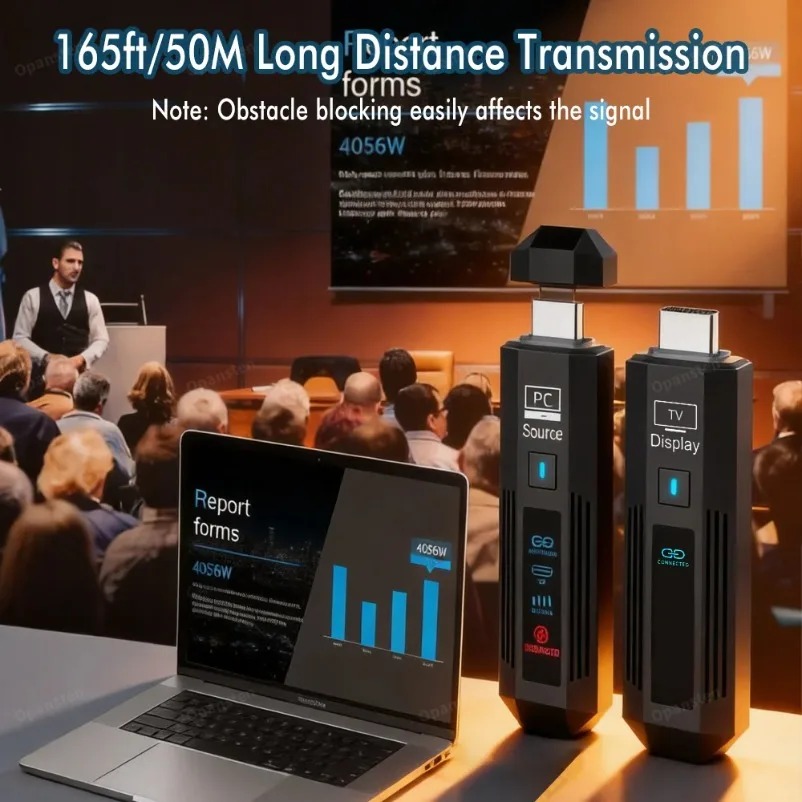 50M 5.8G 1080P HDMI対応ワイヤレスオーディ - Photography Videography のレビューと価格