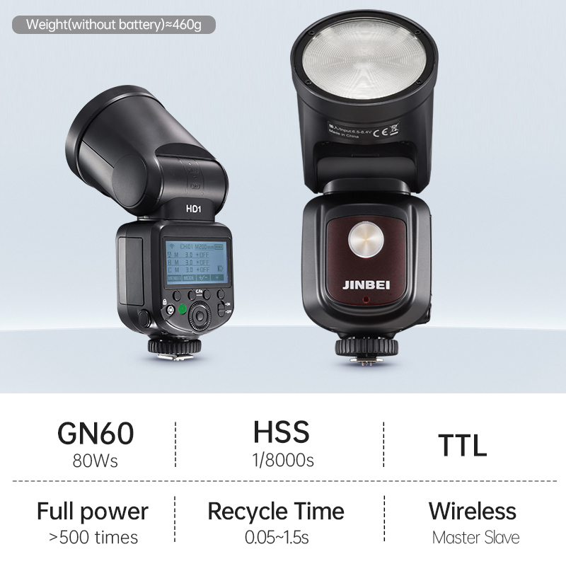 JINBEI HD-1ラウンドヘッドHSSスピードライト屋外 - Photography Kit のレビューと価格