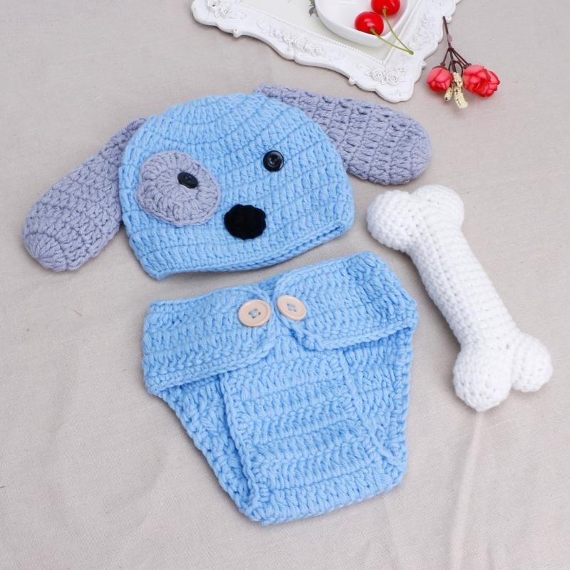 3 ピース/セット新生児写真撮影小道具帽子 + ニットショー - Photography Outfits のレビューと価格