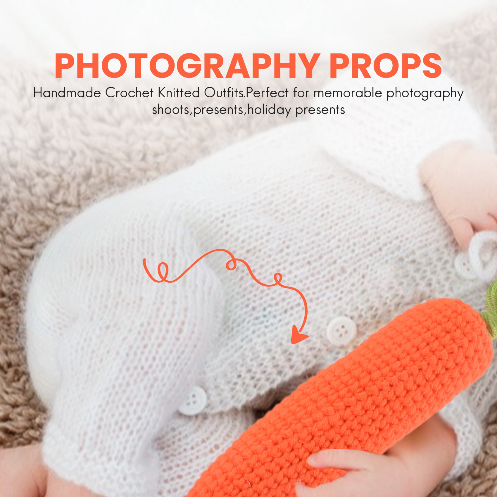 ABJA-新生児写真撮影用小道具幼児男の子女の子ニット写真撮 - Photography Outfits のレビューと価格