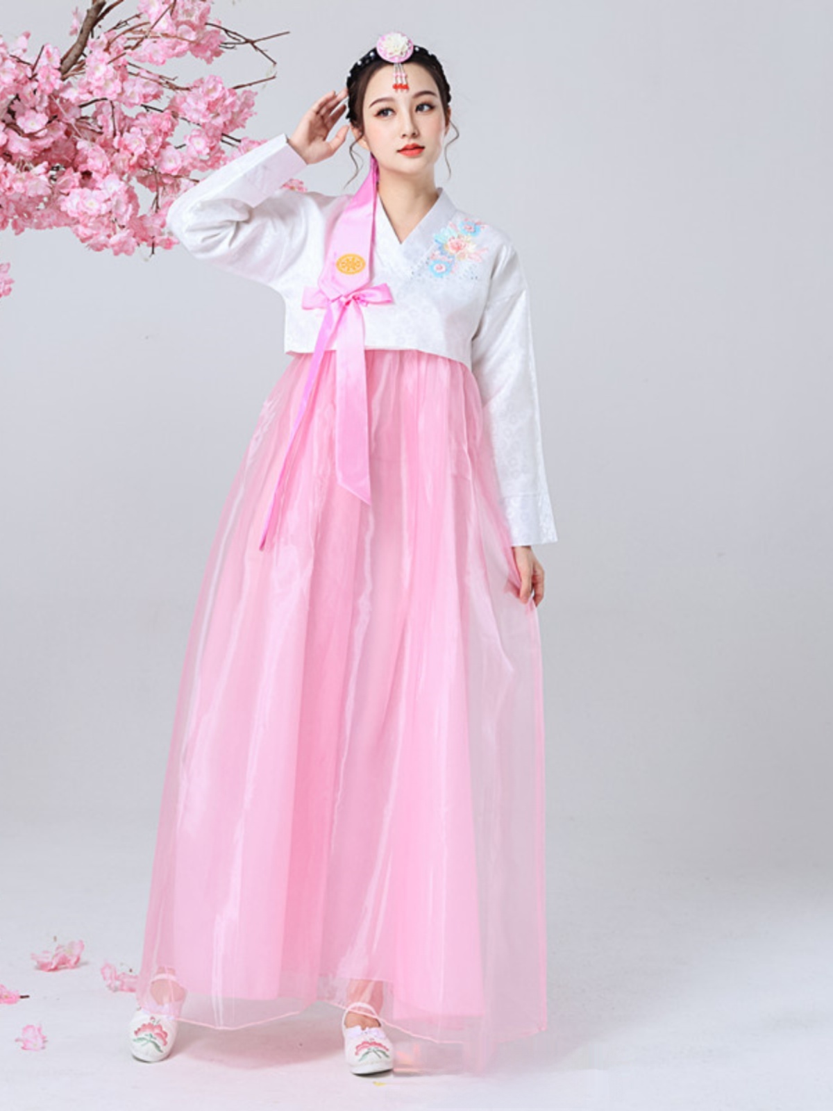 新しい韓国宮廷女性用ダンス衣装学生パフォーマンスセレモニー伝 - Photography Outfits のレビューと価格