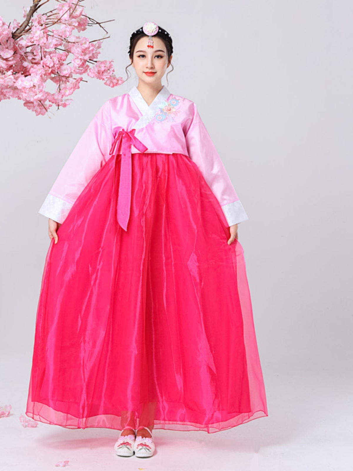 新しい韓国宮廷女性用ダンス衣装学生パフォーマンスセレモニー伝 - Photography Outfits のレビューと価格