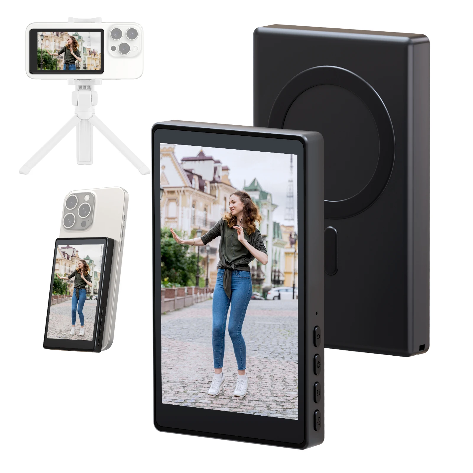 ワイヤレスモニターリアカメラスクリーン スマートフォン自撮り - Photography Videography のレビューと価格