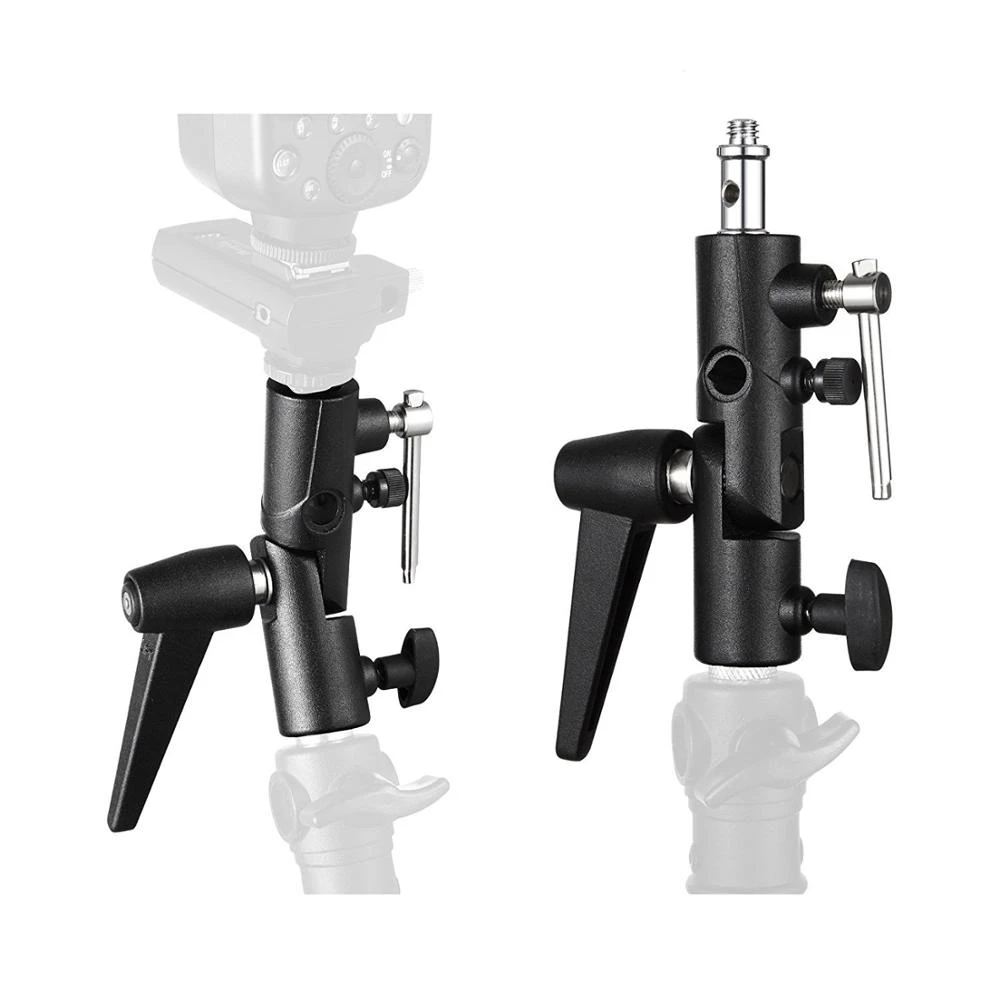 フラッシュブラケットホットシュー傘ホルダーライトスタンドブラ - Photography Umbrella Lighting Kit のレビューと価格