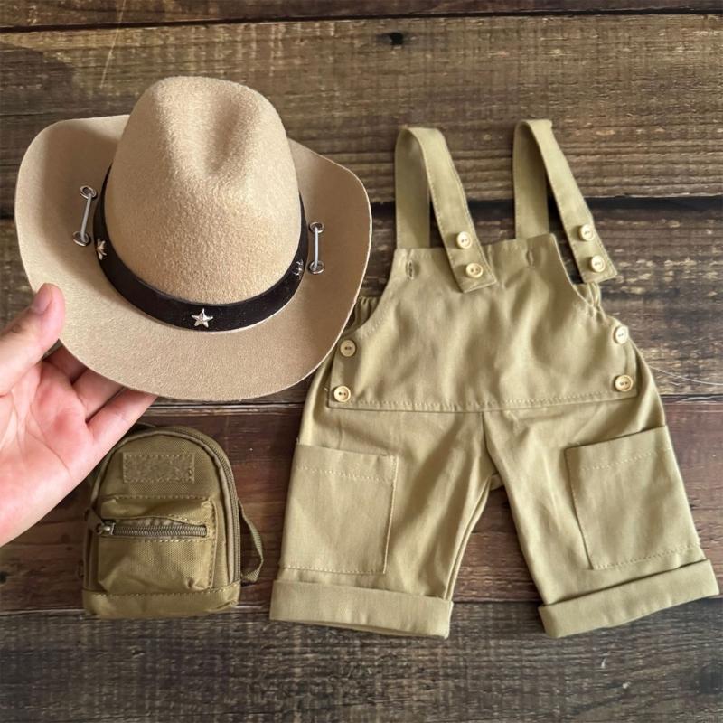 新生児写真衣装ソフトポリエステルロンパーハット0-1か月のた - Photography Outfits のレビューと価格