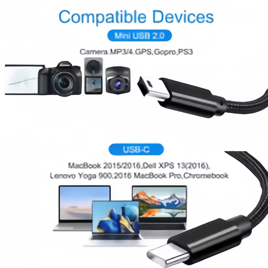 ショート USB C - ミニ USB ケーブル - 5Pi - Photograph Mp3 のレビューと価格