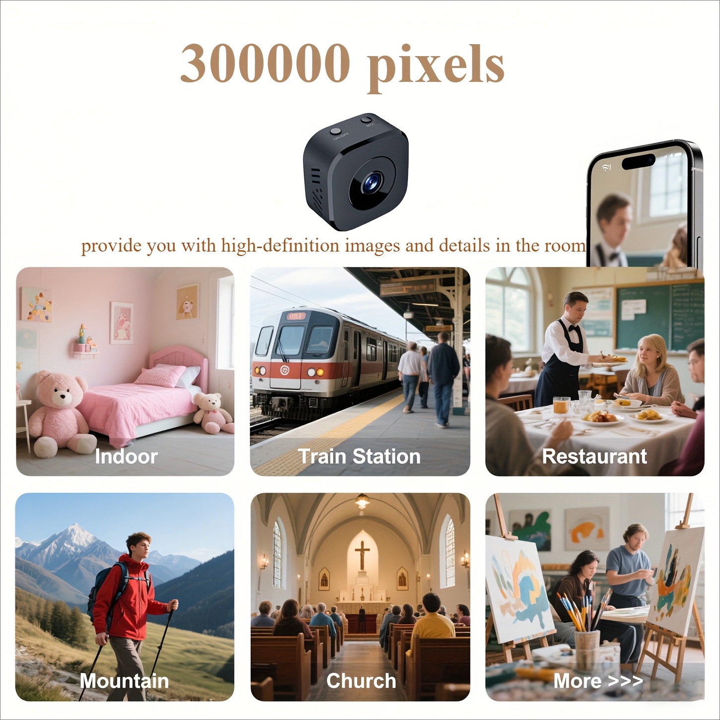 1080P HD ミニ WiFi カメラ屋内安全セキュリティ - Photography Videography のレビューと価格