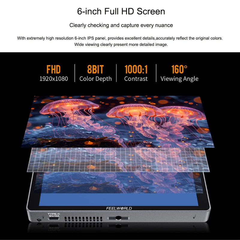 FEELWORLD P6XL 6インチ撮影用モニター アルミ - Photography Uk のレビューと価格