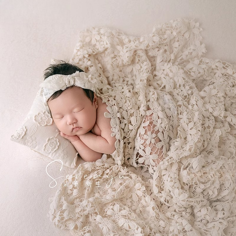 新生児写真撮影用小道具 女の赤ちゃん用 ホワイト背景 花柄ヘ - Photography Outfits のレビューと価格