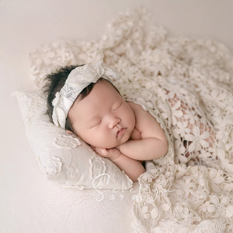 新生児写真撮影用小道具 女の赤ちゃん用 ホワイト背景 花柄ヘ - Photography Outfits のレビューと価格