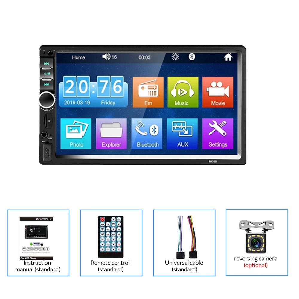 7インチ車載MP5プレーヤー ダブル2DIN Bluetoo - Photograph Mp3 のレビューと価格