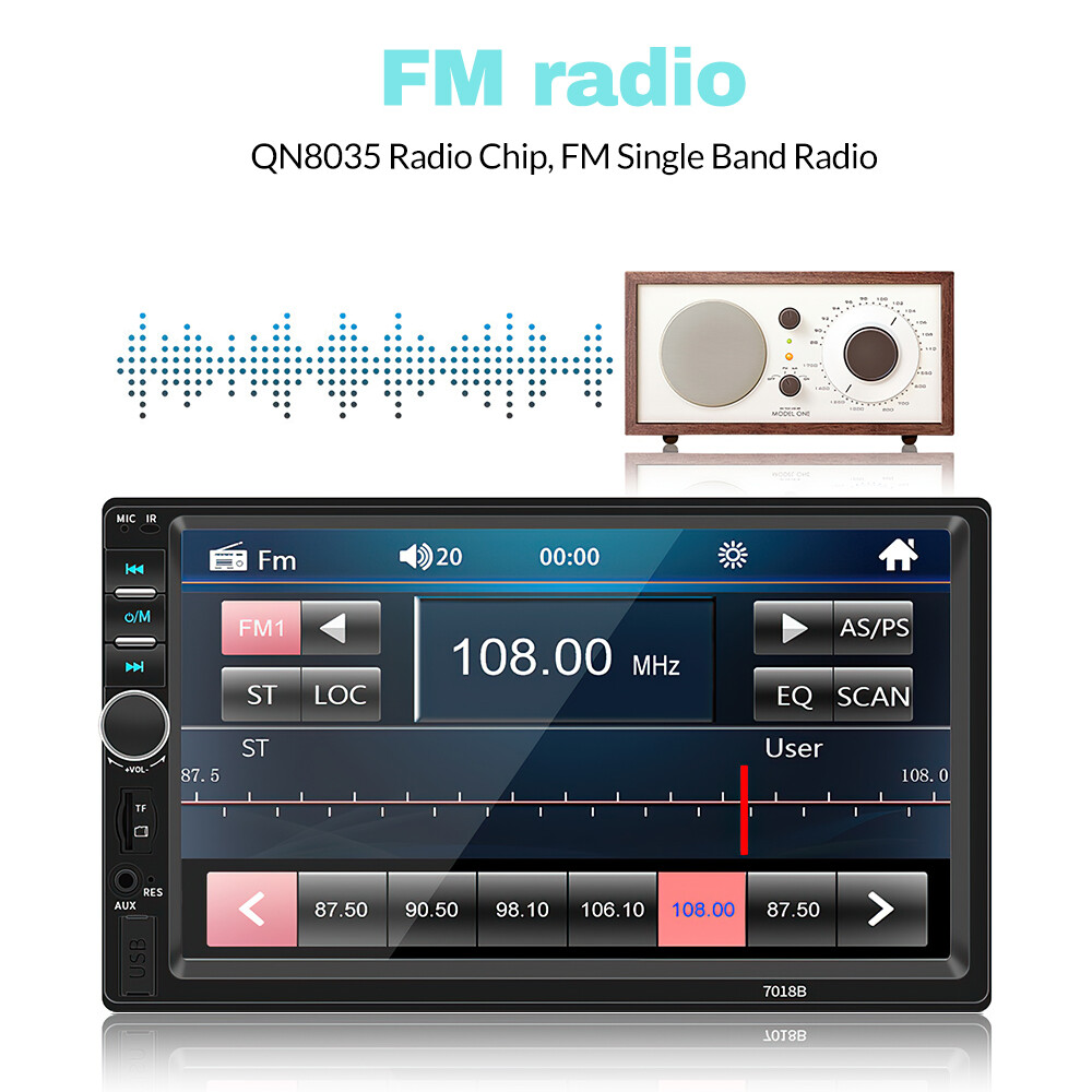 7インチ車載MP5プレーヤー ダブル2DIN Bluetoo - Photograph Mp3 のレビューと価格