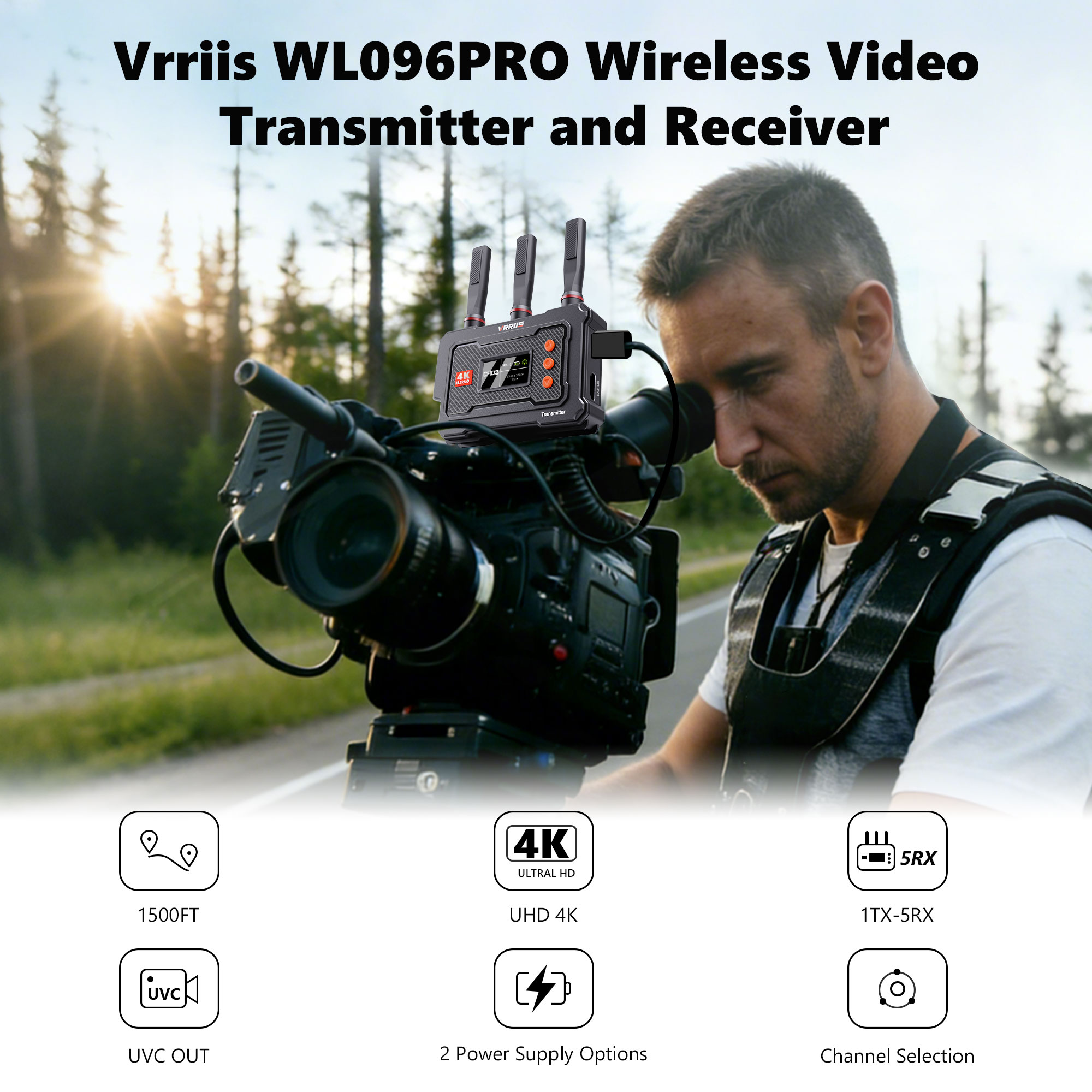 HDMIワイヤレス4Kビデオ伝送 450M長距離ワイヤレスエ - Photography Videography のレビューと価格