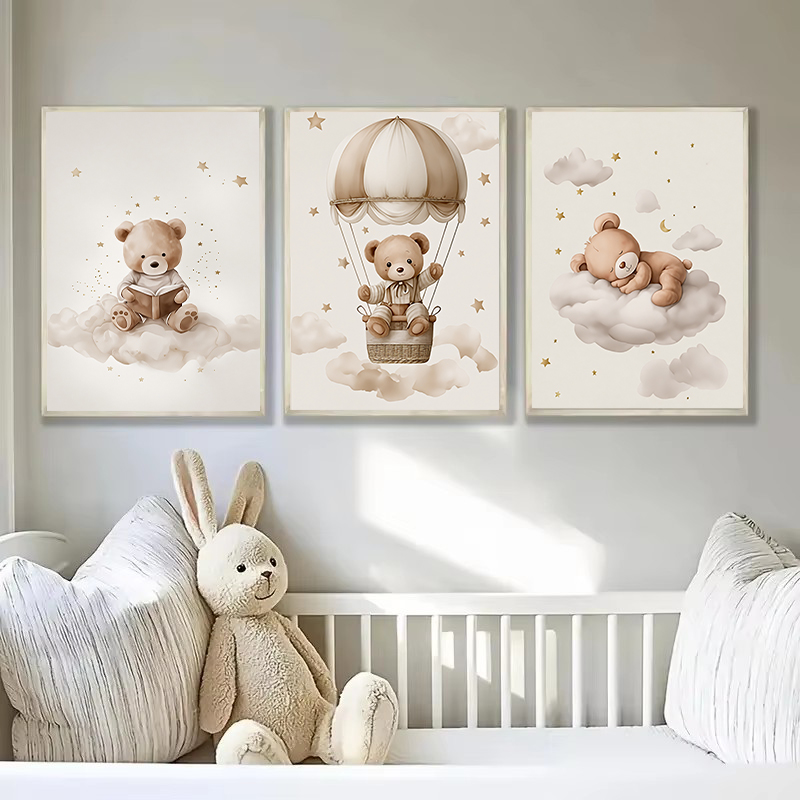 3枚セット ボヘミアン風 テディベア 動物 カスタム ベビー - Photography Kit のレビューと価格